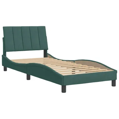 Obrázok produktu pre Rám postele bez matraca Hanko tmavozelený 80x200 cm zamat