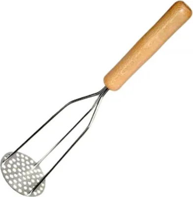 Obrázek produktu pro Šťouchadlo na brambory s kulatou dřevěnou rukojetí 31 cm