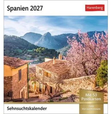 Obrázek produktu pro Španělsko – kalendář snů 2027 – týdenní kalendář s 53 pohlednicemi
