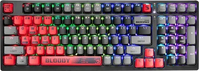 Image de Clavier mécanique A4TECH Bloody S98 USB Rouge (commutateur BLMS Red Plus)