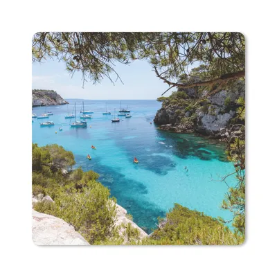 Produktbild von MuchoWow® Mauspad Mousepad Boot - Spanien - Meer 20x20 cm - Mousepads - Maus Mat - Pad - Mausunterlage - Desk Mat - Bureauartikeln