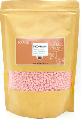 Produktbild von NEOMANN Waxing Perlen zur Wachs Haarentfernung 450g Rosenduft-Hartwachs oder Wax für Schmerzfreie Wachsperlen Haarentfernung-für alle Wachswärmer