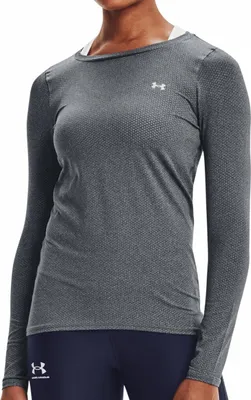 Produktbild von Under Armour - HeatGear Armour Longsleeve - Grey Sports Shirt