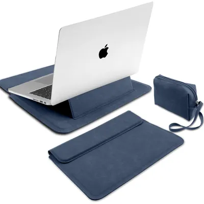 Productafbeelding van Solidchoice - Laptop Sleeve met Standfunctie voor 13-14 Inch Laptops
