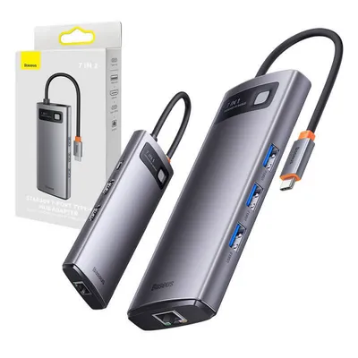 Zdjęcie produktu dla BASEUS HUB Adapter 7w1 Typ C WKWG040013/BS-OH043 0,17 m szary