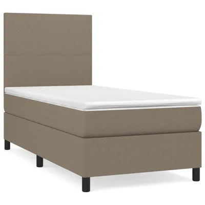 Produktbild von Boxspringbett mit Matratze Taupe 90x190 cm Stoff
