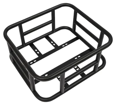 Obrázek produktu pro Zadní nosič na kolo - košík na náklad pro nosič nákladu - ocelový, 16 otvorů - 34x30x15 cm - Stabilní a odolný - černý