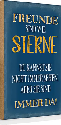 Produktbild von Holzschild Spruch 20x30cm Freunde sind wie Sterne immer da