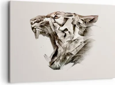 Produktbild von Bild auf Leinwand - Leinwandbild - tiger tier - 100x70cm - Wand Bild - Wanddeko - Wandbilder - Leinwanddruck - Bilder - Kunstdruck - Wanddekoration - Leinwand bilder - Wandkunst - AA100x70-4113