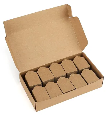 Productafbeelding van Prijskaartjes - Kraftpapier - 3,2 x 5 cm - Bruin - 1000 stuks