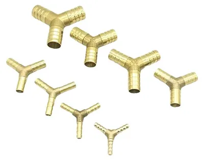 Immagine prodotto di Raccordo per tubi, materiale in ottone, raccordo a T, a tre vie, attacco a barbetta da 16 mm