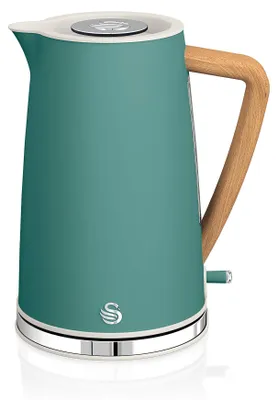 Productafbeelding van SWAN SK14610GRENEU Waterkoker, 1,7 liter, ultrasnel, draadloos, modern design, Scandinavisch groen