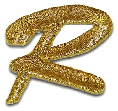 Produktbild von Buchstabe R 3.2x3.5cm: Alphabet Buchstaben Einzeln Auswählbar - Aufnäher, Bügelbild, Aufbügler, Applikationen, Patches, Flicken, Zum Aufbügeln
