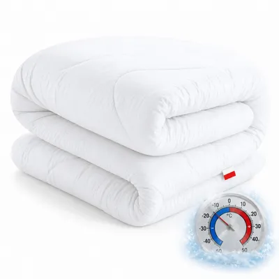 Produktbild von Textom DUO White Bettdecke 160x200 cm antiallergisch warm gesteppt Mikrofaser weiß