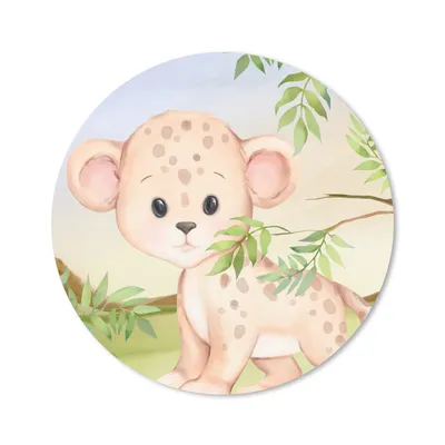 Produktbild von MuchoWow® Mauspad Mousepad Leopard - Dschungel - Blätter 40x40 cm - Mousepads - Maus Mat - Pad - Mausunterlage - Schreibtisch Accessoires