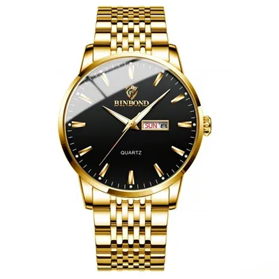 Produktbild von Quarzuhr Edelstahl Armbanduhr, Herrenuhr, Automatikuhr mit 5ATM (mit Bandkürzer und Uhrenbox), Geschenk für Männer), mit Datumsanzeige,Business-Uhr, M
