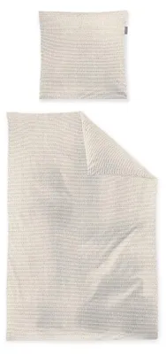 Produktbild von Seersucker-Bettwäsche - 135 x 200 cm - Beige - Baumwolle - mit Reißverschluss