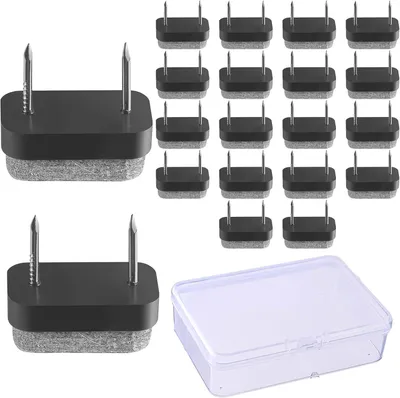 Produktbild von 20 Stück Filzgleiter mit Nagel für Möbel und Stühle, quadratische Filzgleiter