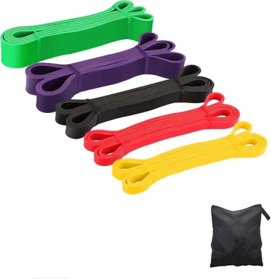 Produktbild von Klimmzug-Widerstandsbänder, Set mit 5 Klimmzugbändern