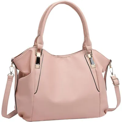 Productafbeelding van Dameshandtas, groot, shopper, tote bag, schoudertas, Polyurethanleer, nude, 33x30x12 cm