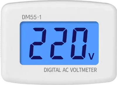 Produktbild von DM55-1-EU Digitales AC Voltmeter mit EU-Stecker, hohe Messgenauigkeit, 230V 50Hz für Haushaltsgeräte
