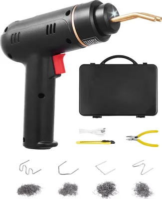 Immagine prodotto di VEVOR saldatore per plastica, pistola per saldatura da 120W, kit di riparazione in plastica per paraurti auto in plastica per kayak, giocattoli