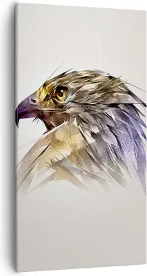 Produktbild von Bild auf Leinwand - Leinwandbild - Adler Vogel Feder - 55x100cm - Wand Bild - Wanddeko - Wandbilder - Leinwanddruck - Bilder - Kunstdruck - Wanddekoration - Leinwand bilder - Wandkunst - PA55x100-3936