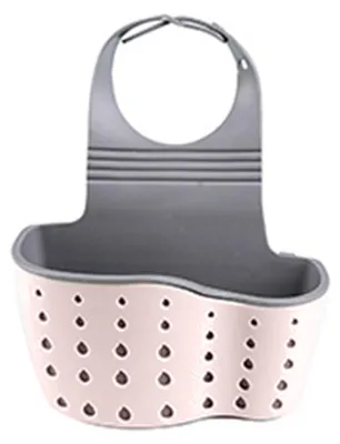 Obrázek produktu pro Organizér pod kuchyňskou baterii, umyvadlo, odtok, úložný košík, nástěnné kapsy, růžová barva