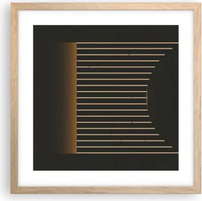 Produktbild von Gerahmtes Poster - Rahmen in heller Eiche - Modern Schwarz Gelb - 40x40 cm - Wand Bild - Wanddeko - Wandbilder - Kunstposter - Wandposter - Bilderrahmen - Bilder - Kunstdruck - P2NAC40x40-4719