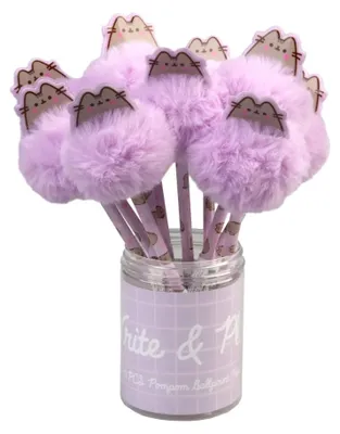 Produktbild von Pusheen – Schachtel mit 10 Kugelschreibern mit Pompons
