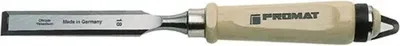 Produktbild von Stechbeitel Schneiden-B.22mm m.Zwinge Weißbuchenh.Ulmer Form CV-Stahl PROMAT