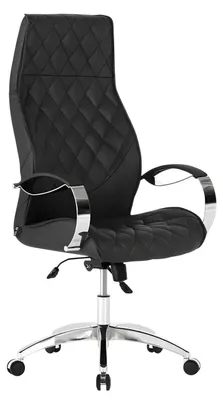 Produktbild von Schwarzer Drehstuhl Designer Arbeitszimmer Sessel Armlehnensessel
