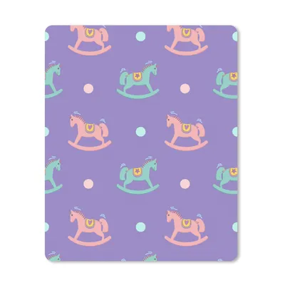 Produktbild von MuchoWow® Mauspad Mousepad Schaukelpferd - Muster - Geburt 30x40 cm - Mousepads - Maus Mat - Pad - Mausunterlage - Mausmatten