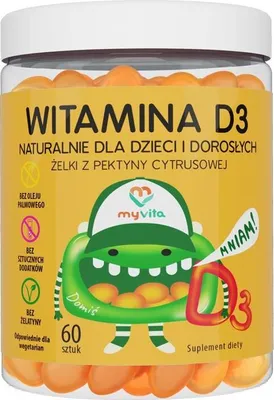 Produktbild von Myvita Natural Vitamin D3 Gummies - 60 Count