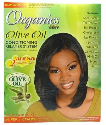 Obrázok produktu pre Africa's Best Organics Olive Oil Conditioning Relaxer System 2 Value Pack Super