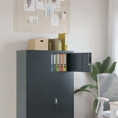Obrázok produktu pre Nábytková skriňa na dokumenty antracitová 90x40x40 cm oceľ - Skrine na dokumenty 339719
