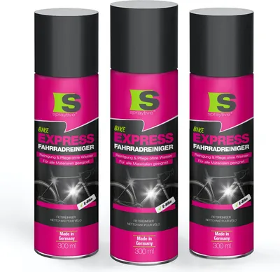 Produktbild von Spraytive 3x 300ml Express Fahrradreiniger – Reinigungs- und Pflegespray ohne Wasser – selbsttätige Fahrradreinigung mit Wachsversiegelung