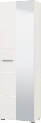 Immagine prodotto di Dmora Guardaroba 2 Ante Griante 60x193h cm Bianco, Appendiabiti 4 Ripiani