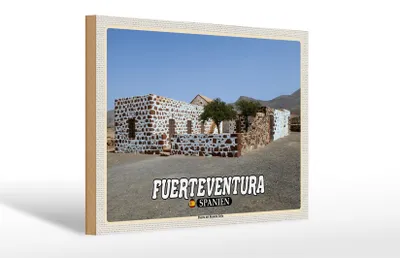 Produktbild von Holzschild Reise 30x20cm Fuerteventura Spanien Puerto Rosario Tefia