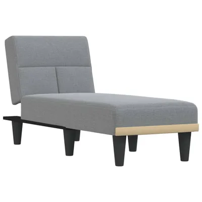 Image de Chaise longue tissu gris clair