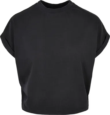 Obrázek produktu pro Dámské tričko Urban Classics Ladies Short Pigment Dye Cut On Sleeve Tee black - L