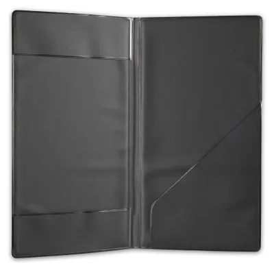 Rechnungshalter mit 2 Taschen, PVC, schwarz, A5