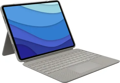 Produktbild von Logitech Combo Touch - Tastatur und Foliohülle - mit Trackpad - hintergrundbeleuchtet - Apple Smart connector - QWERTZ - Deutsch - Sand - für Apple 11-inch iPad Pro (1. Generation, 2. Generation, 3. Generation)