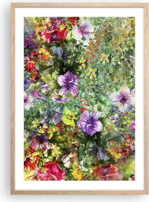 Produktbild von Gerahmtes Poster - Rahmen in heller Eiche - blume sommer natur - 50x70 cm - Wand Bild - Wanddeko - Wandbilder - Wandposter - Bilderrahmen - Bilder - Kunstdruck - Wandbild - P2NPA50x70-3842