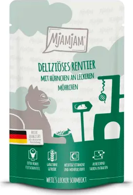 Immagine prodotto di Mjamjam 125gx12 deliziosa renna con pollo e carote saporite