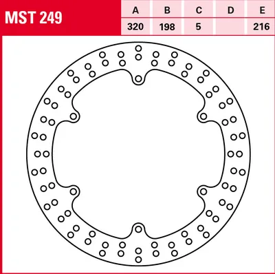 Produktbild von TRW Bremsscheibe Allround starr MST249 XVZ1300TF Royal Star Venture VP09