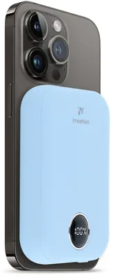 Image de imoshion Powerbank magnétique 10 000 mAh - Powerbank sans fil - Quick Charge et Power Delivery - Bleu ciel