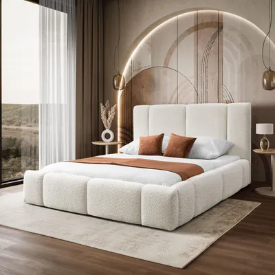 Productafbeelding van Gestoffeerd bed ELENA met bedlade, 34 lattenbodem, 160x200 cm, Anthology 1