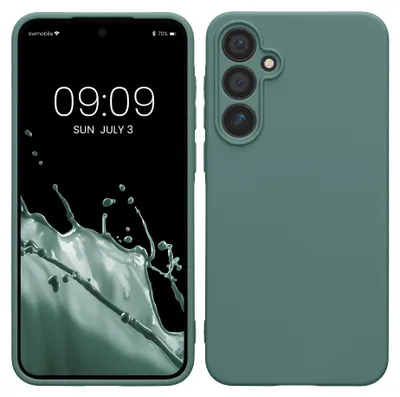 Produktbild von kwmobile Handyhülle für Samsung Galaxy A55 5G Hülle - weiches Handy Silikon Case - Schutzhülle Cover - Blaugrün