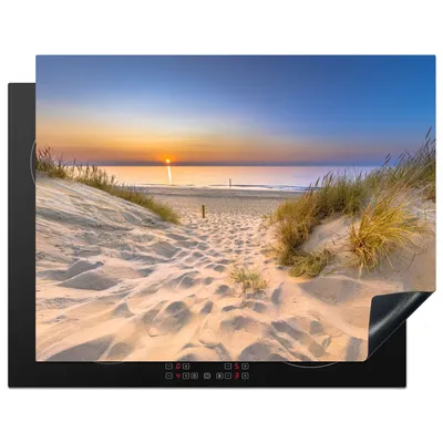 Obrázok produktu pre KitchenYeah® Kryt na varnú dosku duna - západ slnka - horizont - pláž - tráva, 77x59cm, kuchynská dekorácia, keramický kryt na varnú dosku, krycia doska na varnú dosku